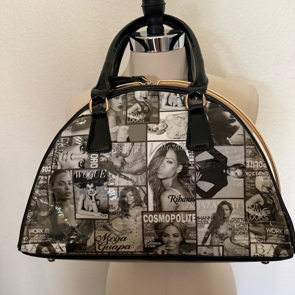 Fashion Magazine Cover Girls Satchel Bag-Lg Capacity